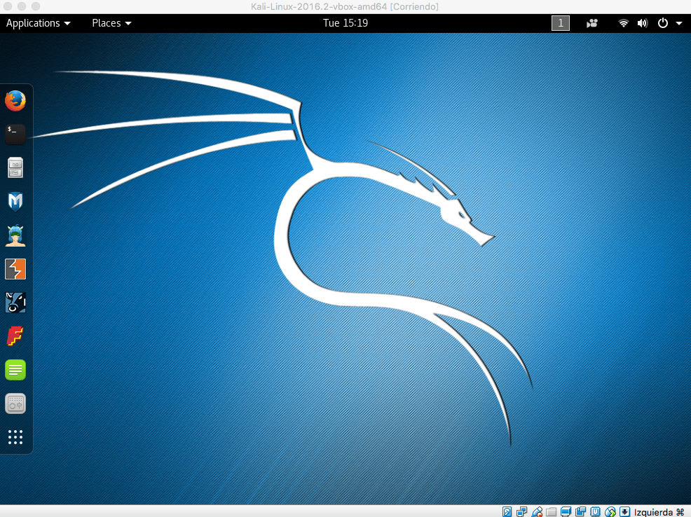 Escritorio de KAli Linux