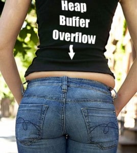representacion irónica de un buffer overflow