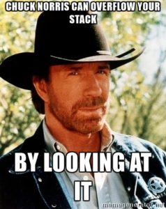 Chuck norris mirando tu stack.