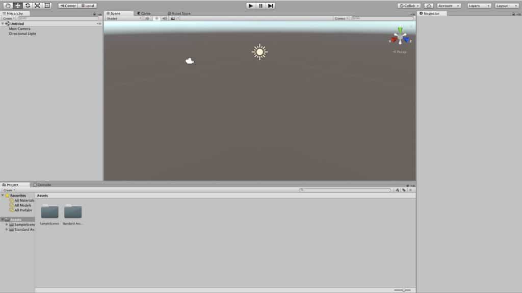 El IDE de Unity por defecto.