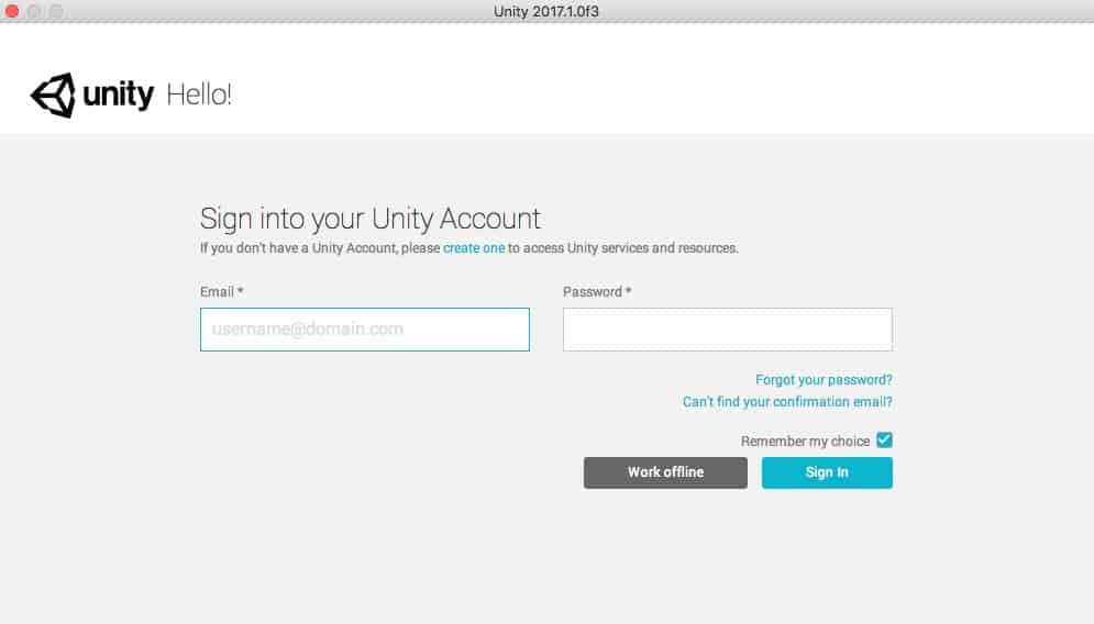 Introducción del usuario de Unity3d.