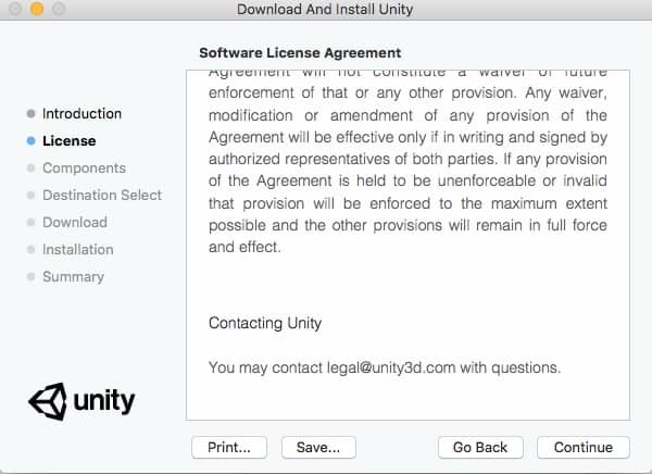 Licencia de Unity